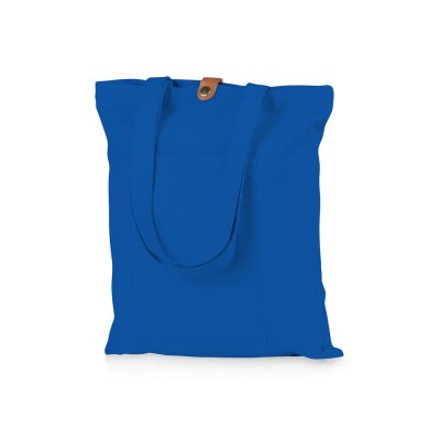 Сумка Clip из хлопка 340 г/м2 с застежкой из экокожи, синий-0