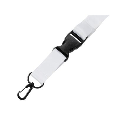 Ланъярд 2 см под сублимацию с карабином и межуровневым замком, черный-4