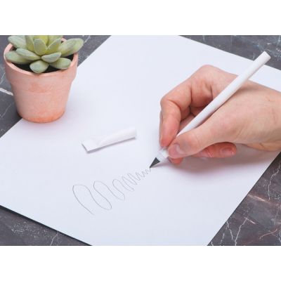 Вечный карандаш из переработанной бумаги Recycled pencil, белый-3