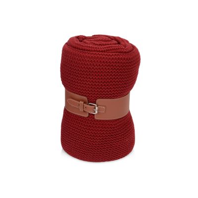 Плед акриловый Chain, бордовый-0