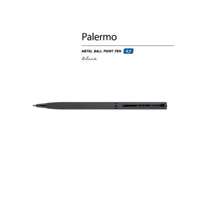 Ручка шариковая автоматическая BrunoVisconti® PALERMO цвет корпуса графитовый, soft-touch, 0.7 мм-1