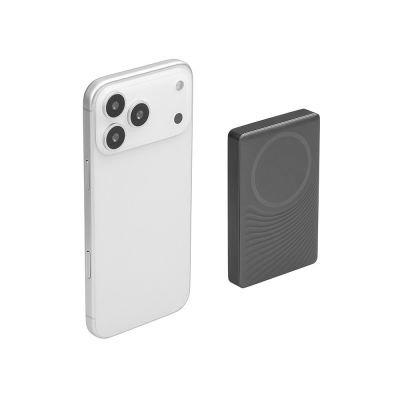 Магнитный беспроводной внешний аккумулятор, QC/PD Сёрф, 10000 мАч, серый-3