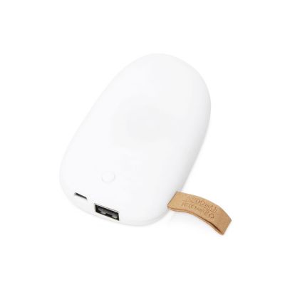Внешний аккумулятор в форме камня Stone, 5200 mAh, белый-0