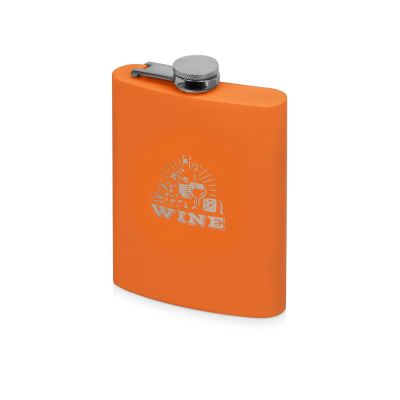Фляжка 240 мл Remarque soft touch, 201 сталь, оранжевый-2