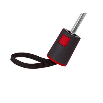 Зонт складной Irvine, полуавтоматический, 3 сложения, с чехлом, красный-6