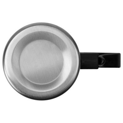 Стальная кружка Climber с пластиковой ручкой, серебристый/черный-3