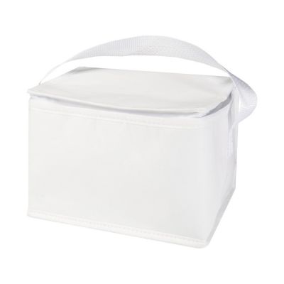 Spectrum нетканая сумка-холодильник, 4 л, на 6 банок, из переработанных материалов, белый-3