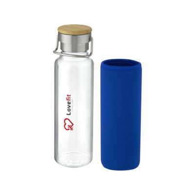 Thor, стеклянная бутылка объемом 660 мл с неопреновым чехлом, cиний-5