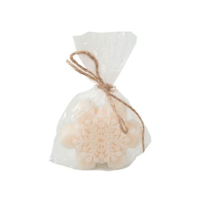 Свеча Снежинка, молочный-5