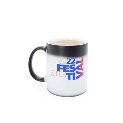 Кружка керамическая OKRA, хамелеон, 350 мл, черный-1