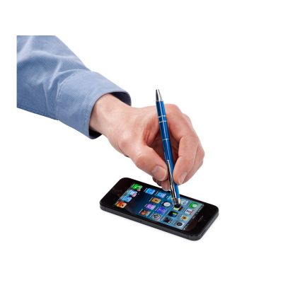 Ручка-стилус шариковая Charleston, синий, черные чернила-1