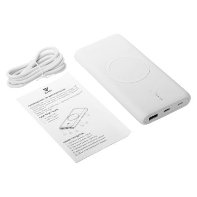 Внешний беспроводной аккумулятор c QC/PD Reload, 10000 mAh, белый-5