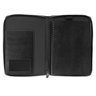 Бизнес-блокнот на молнии А5 Fabrizio, 80 листов, черный-6