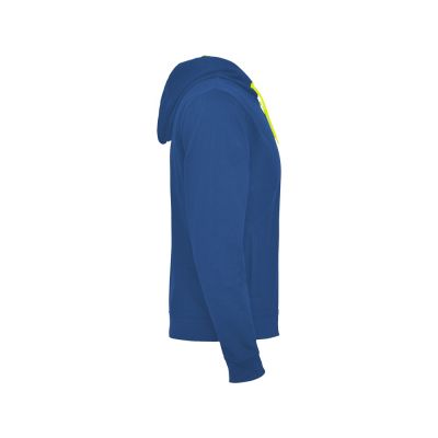 Толстовка на молнии Fuji, королевский синий/неоновый желтый-3