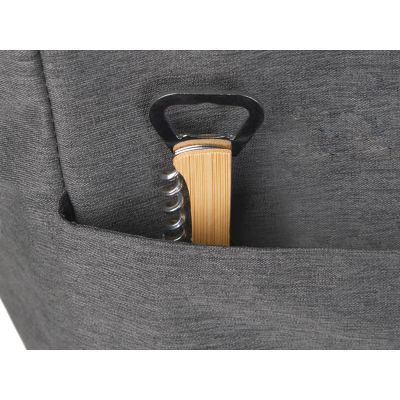 Сумка-холодильник Fabrizio со штопором, серый/черный-5