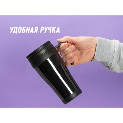 Кружка с термоизоляцией Silence 350мл, черный-6