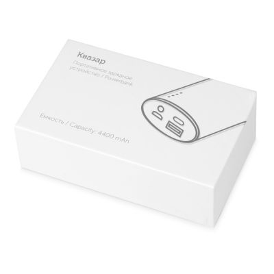 Портативное зарядное устройство Квазар, 4400 mAh, синий-6
