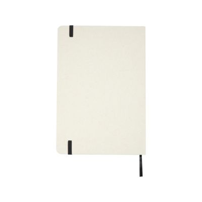 Bass блокнот формата А5 из переработанных материалов, с линованными страницами - сплошной черный-2