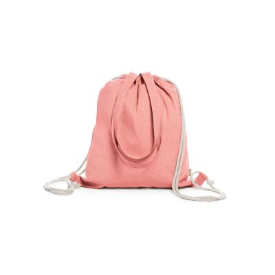 Рюкзак-мешок VARESE из переработанного хлопка, красный-2