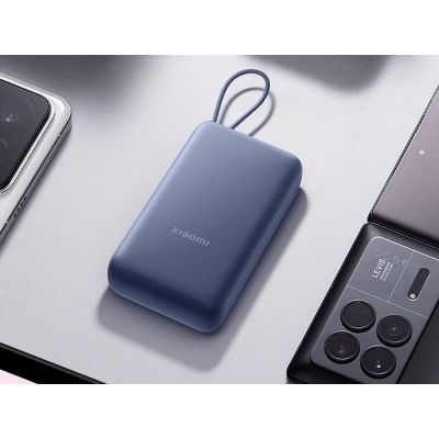 Внешний аккумулятор со встроенным кабелем Xiaomi 33W Power Bank 20000mAh (Integrated Cable) Blue GL-2