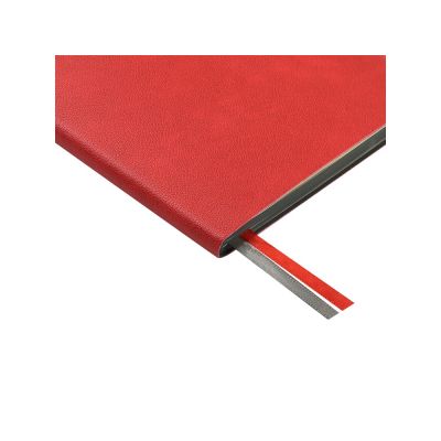 Блокнот А5 Boston, красный с серым срезом-5