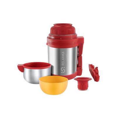 Термос универсальный (для еды и напитков) Relaxika 201, 800 мл, стальной-8