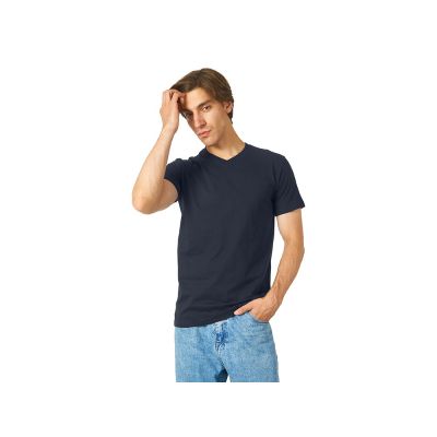 Футболка Heavy Super Club мужская с V-образным вырезом, темно-синий-1