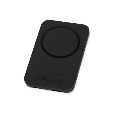 Магнитный беспроводной внешний аккумулятор MagnetIQ, 5000 mah, 10 W, черный-0