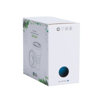 Силиконовый складной стакан GoCup, индиго-7