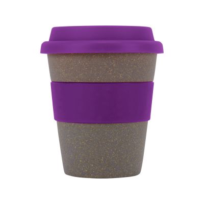 Стакан с силиконовой крышкой Cafe, фиолетовый-2