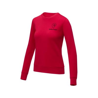 Женский свитер Zenon с круглым вырезом, красный-5