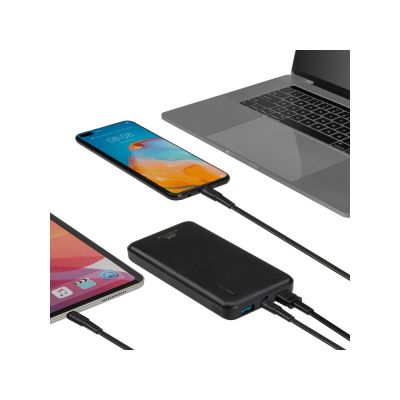 RIVACASE VA2532 (10000 мАч) QC/PD 20W внешний аккумулятор с дисплеем, черный 12/48-14