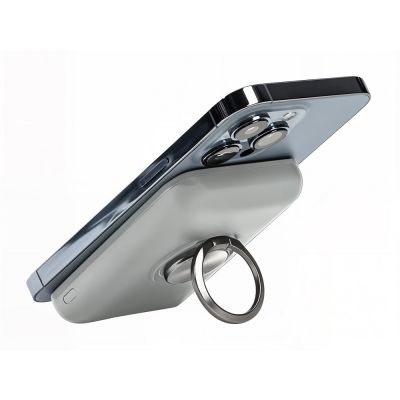 Магнитный беспроводной внешний аккумулятор MagnetIQ, 5000 mah, 10 W, серый Cool gray 7C-8