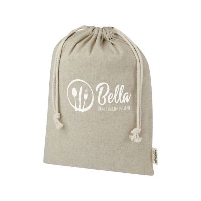 Большая подарочная сумка Pheebs объемом 4 л из хлопка плотностью 150 г/м2, натуральный-4