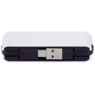 USB-хаб Hubix с коннектором 2-в-1 USB-C и USB-A, 2.0, белый-4