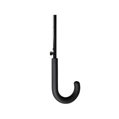 Зонт-трость Reviver с куполом из переработанного пластика, черный-5