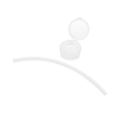 Силиконовая трубочка Fresh в пластиковом кейсе, белый-2