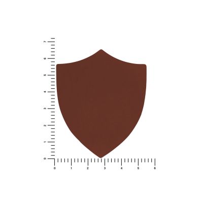 ПАТЧ ЩИТ soft-touch (коричневый ) 6,6 х 5,5 см-1