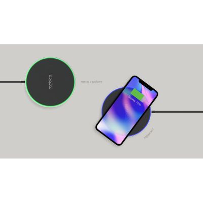 Беспроводное зарядное устройство Rombica  NEO Core Quick c быстрой зарядкой, черный (с лого)-5