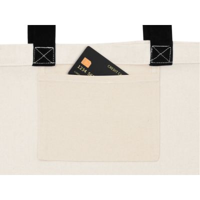 Сумка для шоппинга Cotton из переработанного хлопка 280 г, черный-4