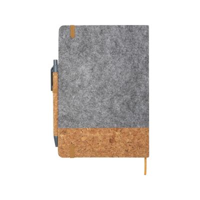 Veronica блокнот формата A5 в твердой обложке - Серый / Натуральный-2
