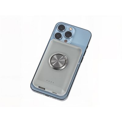 Магнитный беспроводной внешний аккумулятор MagnetIQ, 5000 mah, 10 W, серый Cool gray 7C-5