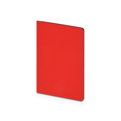 Бизнес-тетрадь А5 Pragmatic Contrast, 40 листов в клетку, красный с темно-серым срезом-0