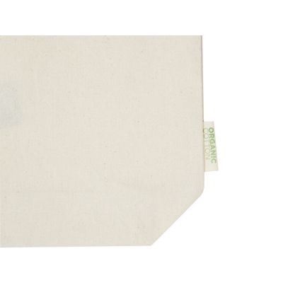 Orissa эко-сумка из органического материала GOTS с широким дном, 180 г/м², 11 л - Натуральный-3