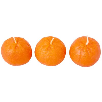 Набор свечей Мандарины в сетке, оранжевый-1