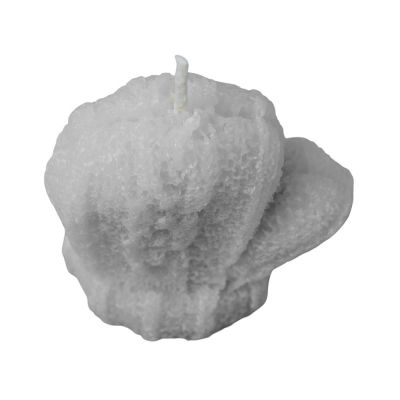 Свеча Рукавичка, серый-3