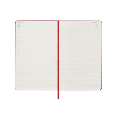 Записная книжка 12 месяцев на 2024 год, в твердой обложке, красный, Large, 13х21-2