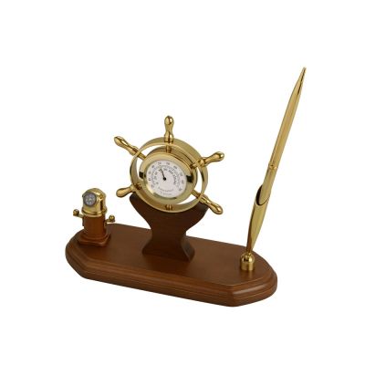 Настольный прибор У руля, коричневый/золотистый-1