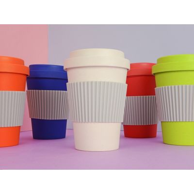 Термокружка Muffin из натуральных волокон, красный-2