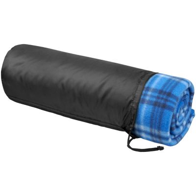 Клетчатый плед Scot, ярко-синий-0